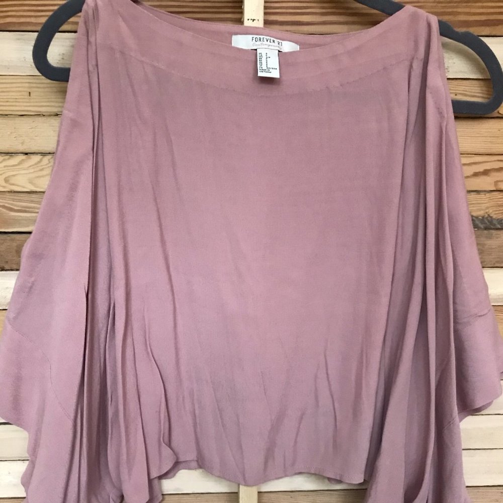 Forever21 Mauve open shoulder shirt